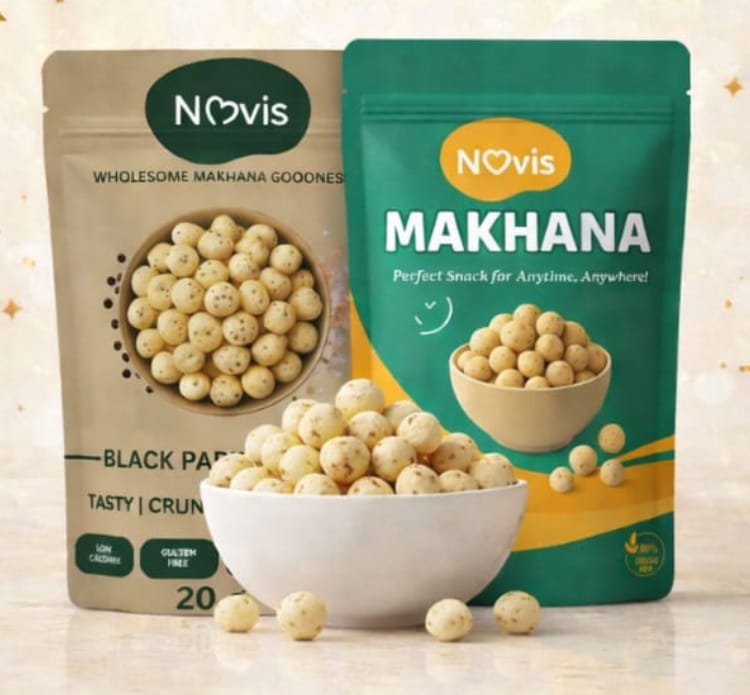 Novis Makhana Value Pack – 100g + 20g Flavoured Bonus