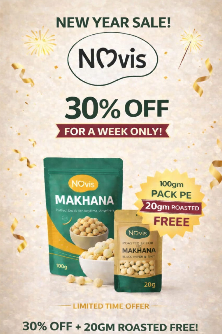 Novis Makhana Value Pack – 100g + 20g Flavoured Bonus