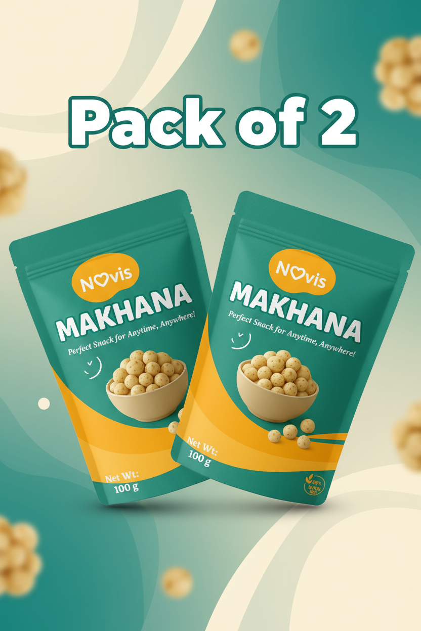Pack of 2 Fuel Your Workout with Protein-Rich Novis Makhana
