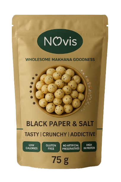 Premium Roasted Makhana | Salt & Black Pepper